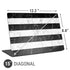 Black and White Striped Marble Universal Laptop 15in (12.2 x 8.8in) Skin